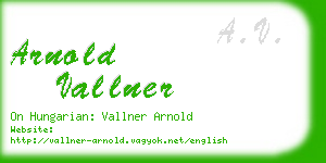 arnold vallner business card